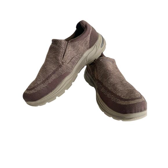 Skechers Motley Vaseo Loafer Slip In Arch Fit Brown Mens Size 13 Comfort Shoe - Picture 1 of 12